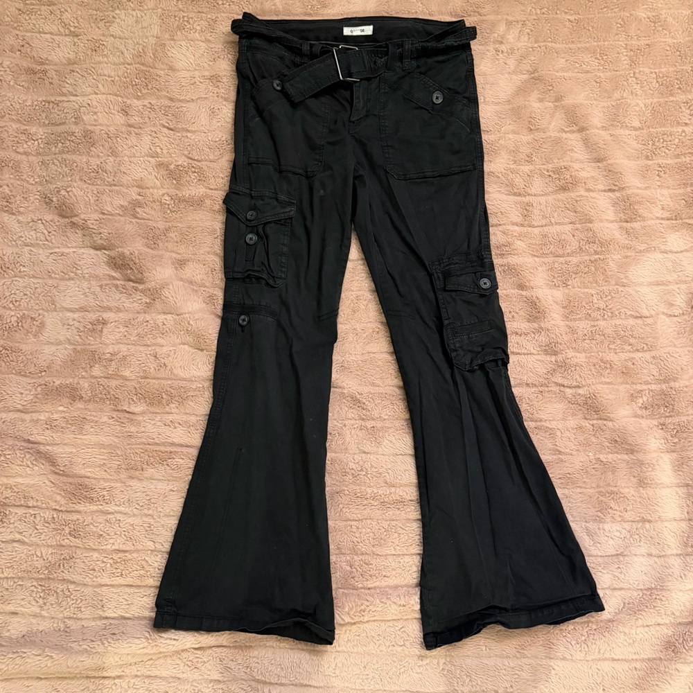 Garage Black Flare Cargo Pants
